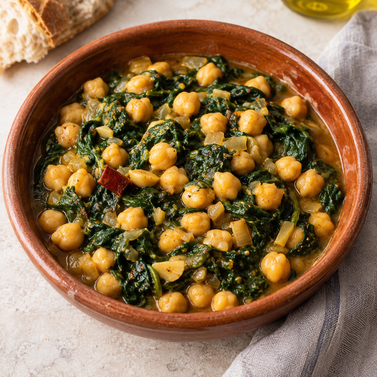 Garbanzos con espinacas al estilo sevillano